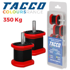 Віброопори Vecamco TACCO - 4 шт (Навантаження 348 кг). Антивібраційні вставки для кондиціонерів, Червоні