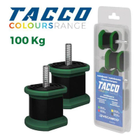 Віброопори Vecamco TACCO - 4 шт (Навантаження 100 кг). Антивібраційні вставки для кондиціонерів. Зелені