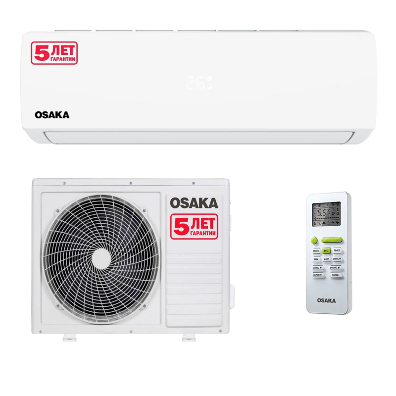 Кондиціонер Osaka ST-24HH серія Elite (70м2, -7°С/+48°С, R410, ON/OFF)