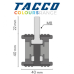 Віброопори Vecamco TACCO - 4 шт (Навантаження 200 кг). Антивібраційні вставки для кондиціонерів, Жовті