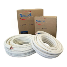 Мідна труба в ізоляції 1/4“ (6.35mm) WHITE PE 9mm BRISCOOL Біла, Ізоляція 9 мм, Туреччина