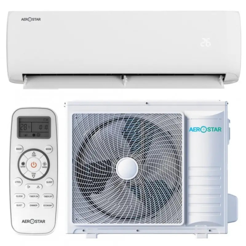 Кондиціонер Aerostar CL AER-12A-R32-IU/CL AER-12A-R32-OU (35 м2, -20℃...+43℃, R32, Інвертор)